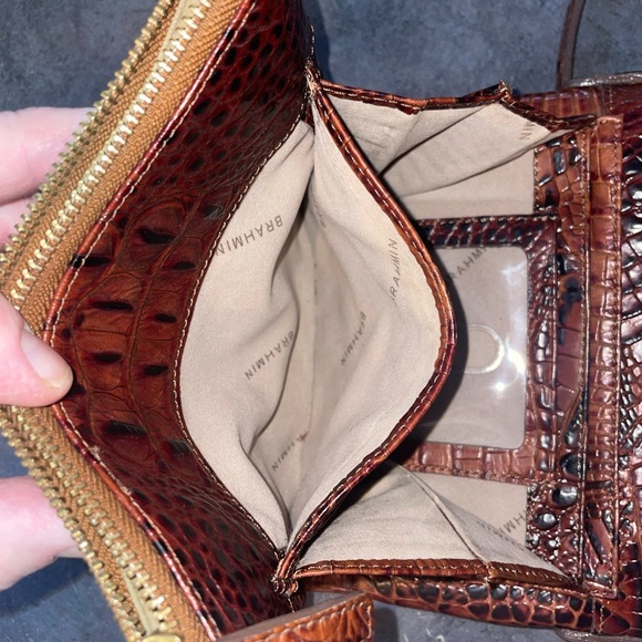 Brahmin crossbody bag, Mojito. Pecan crocodile embossed leather - Picture 4 of 9